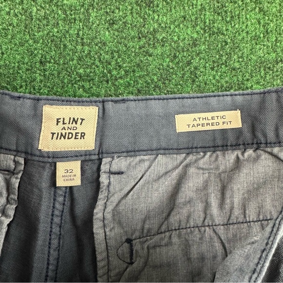 Flint and Tinder Pants Blueish Gray Athletic Tapered Fit Chino Trouser Men 32x32 - Picture 7 of 8